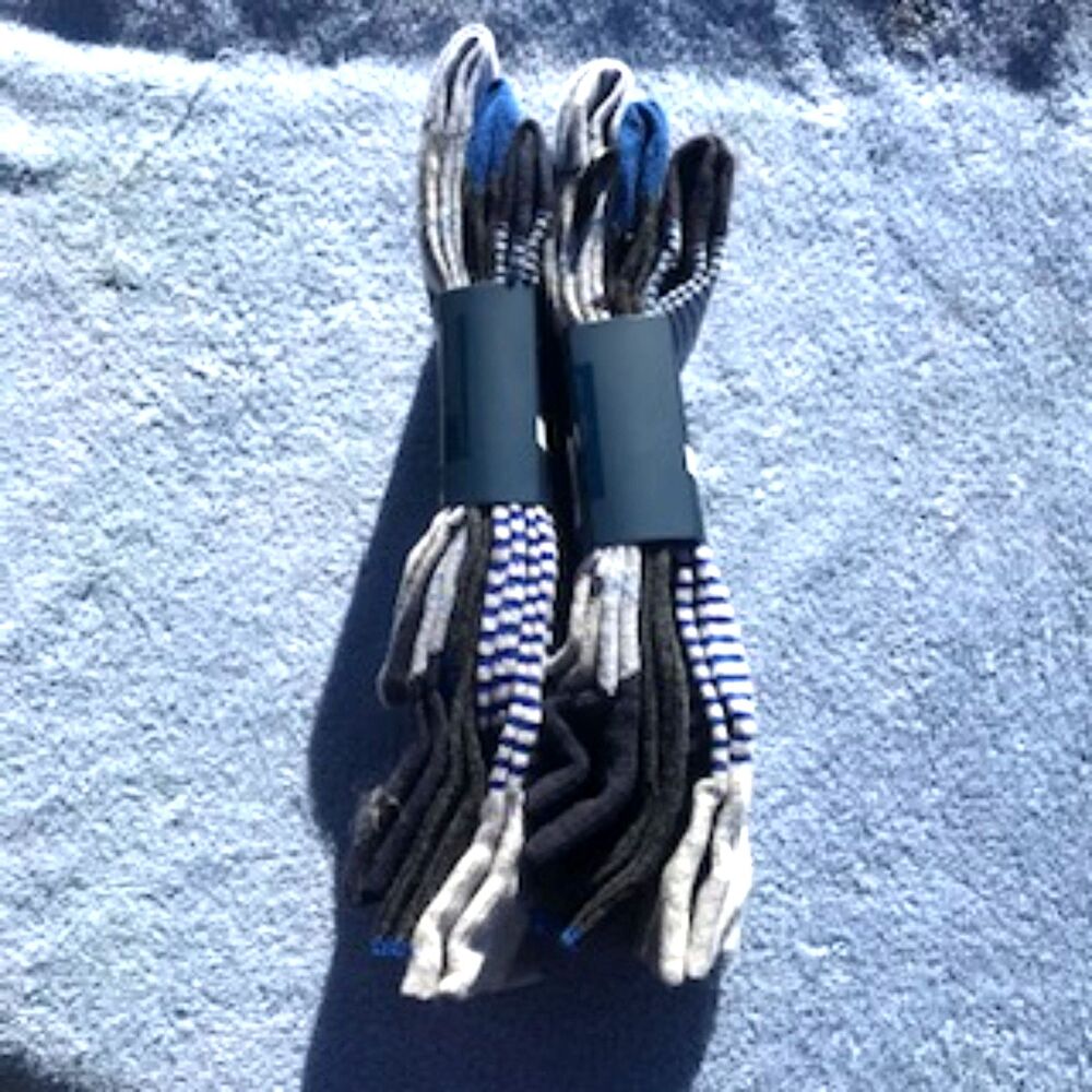 Size: 6-12 Dress Socks . (3) Pair . Sleeves Assorted Colors . [2} Sleeve Bundle
